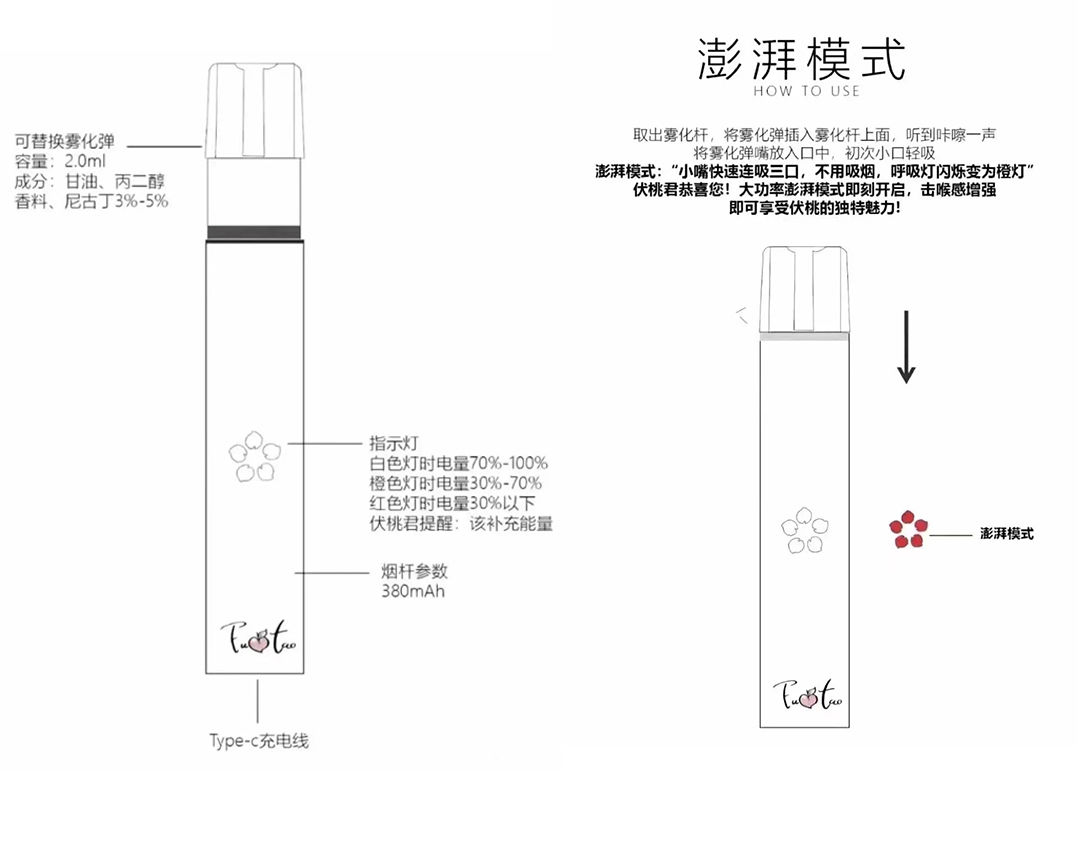 伏桃电子烟-如何开启澎湃模式-大烟雾模式-文章实验基地